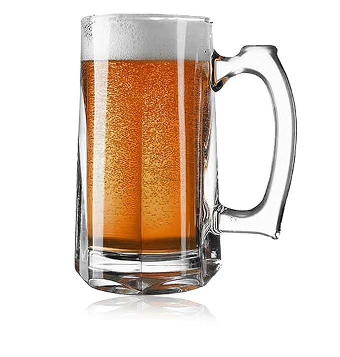 Niya Trendz Glass Beer Mugs Set Of 1 (400 ML)