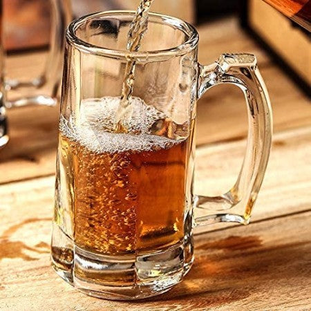 Niya Trendz Glass Beer Mugs Set Of 1 (400 ML)