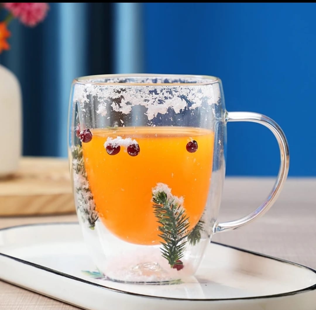 Niya Trendz Double Walled Glass Coffee Mugs 250 ML