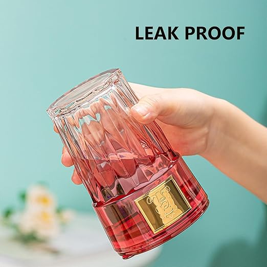 Niya Trendz Glass Sippe with Lid Straw Reusable Any Drinks Stylish Glass Mug (Multi Color) (400 ML)(Pack Of 1)