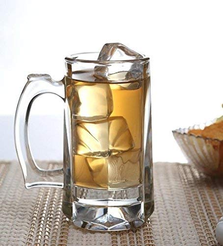 Niya Trendz Glass Beer Mugs Set Of 1 (400 ML)