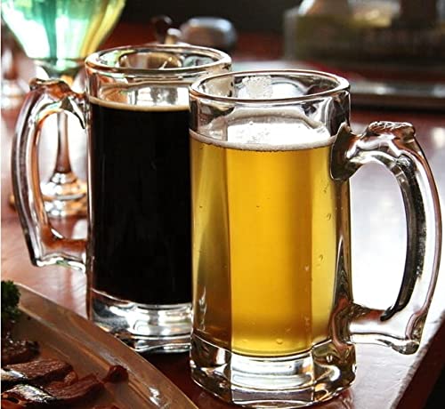 Niya Trendz Glass Beer Mugs Set Of 1 (400 ML)