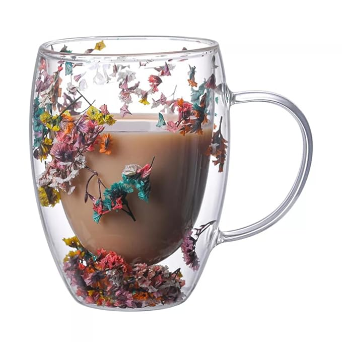 Niya Trendz Double Walled Glass Coffee Mugs 250 ML