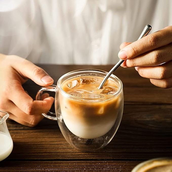 Niya Trendz Double Wall Glass Coffee Mugs