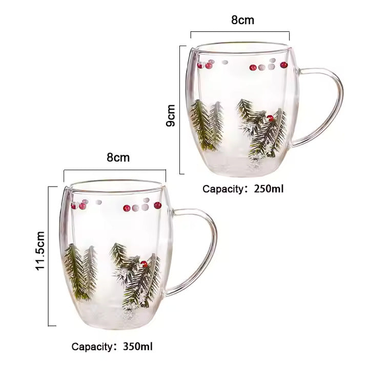Niya Trendz Double Walled Glass Coffee Mugs 250 ML