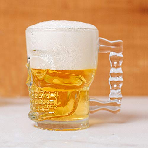 Niya Trendz Glass Skull Skeleton Beer Mug Pack Of 1 (500 ML)