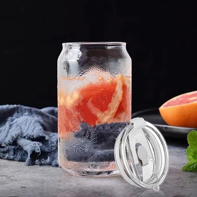 Niya Trendz Drinking Glasses Tumbler with Straw and Plastic Lids Can Glasses Sipper Bottle Mug (Pack Of 1)