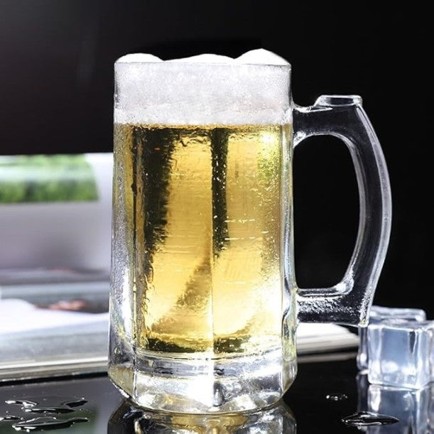 Niya Trendz Glass Beer Mugs Set Of 1 (400 ML)