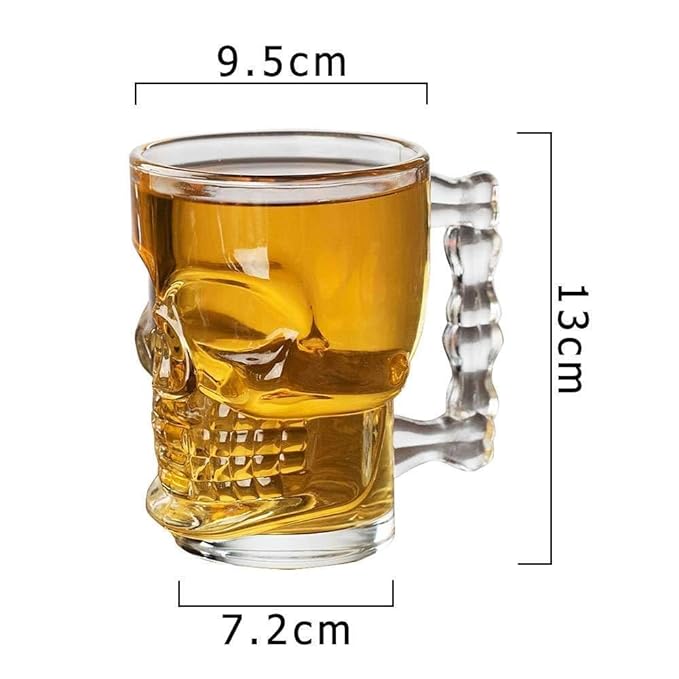Niya Trendz Glass Skull Skeleton Beer Mug Pack Of 1 (500 ML)